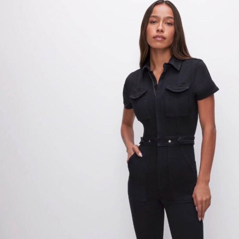 MEMORIAL DAY WEEKEND ONLY SALE!! Good American black denim jumpsuit M